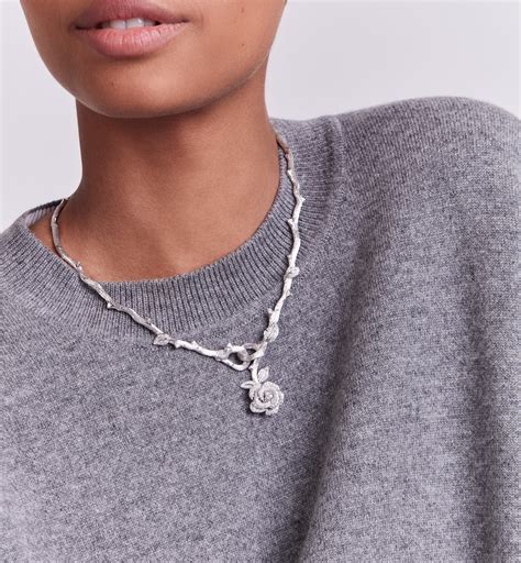 rose dior bagatelle necklace|Rose Dior Bagatelle Necklace White Gold and Diamonds .